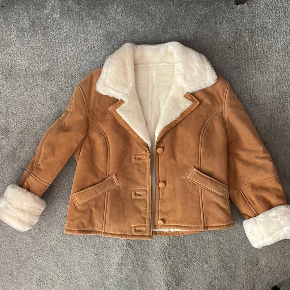 Gallery Genuine Leather Jacket with Fur Lining